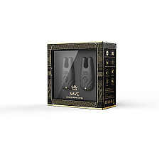Смарт-вибратор для груди Zalo - Nave Obsidian Black, пульт ДУ, работа через приложение
