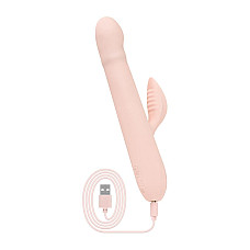 Вибратор-кролик с пульсацией Good Vibes Only – SHAI Thrusting Vibrator Soft Silicone – Pink, 3 мотора