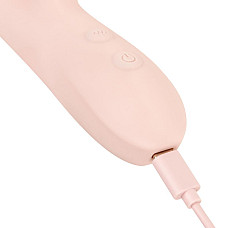 Вибратор-кролик с пульсацией Good Vibes Only – SHAI Thrusting Vibrator Soft Silicone – Pink, 3 мотора