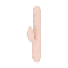Вибратор-кролик с пульсацией Good Vibes Only – SHAI Thrusting Vibrator Soft Silicone – Pink, 3 мотора