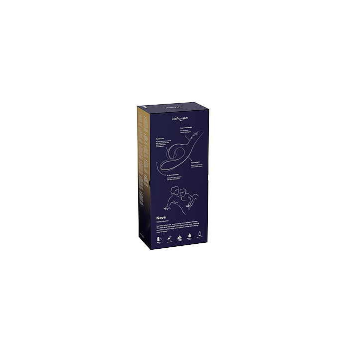Смарт вибратор-кролик We-Vibe Nova Midnight Blue, эргономичный, регулируемый угол наклона ствола