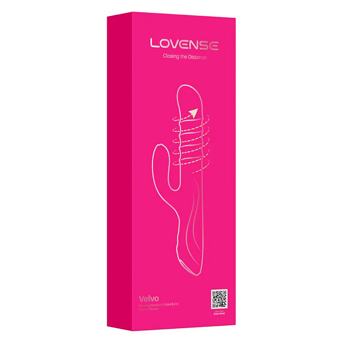 Вибратор-кролик Lovense Velvo с вращающимися шариками на 360° по технологии WaveRoller