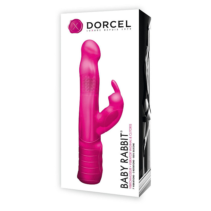 Вибратор-кролик Dorcel Baby Rabbit Pink с жемчужным массажем и вращающейся головкой