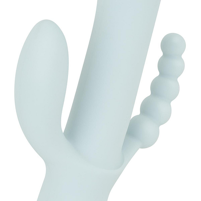 Тройной вибратор Good Vibes Only – SAGE Triple Stimulation Vibe Soft Silicone – Blue, манящее движение