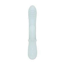 Тройной вибратор Good Vibes Only – SAGE Triple Stimulation Vibe Soft Silicone – Blue, манящее движение