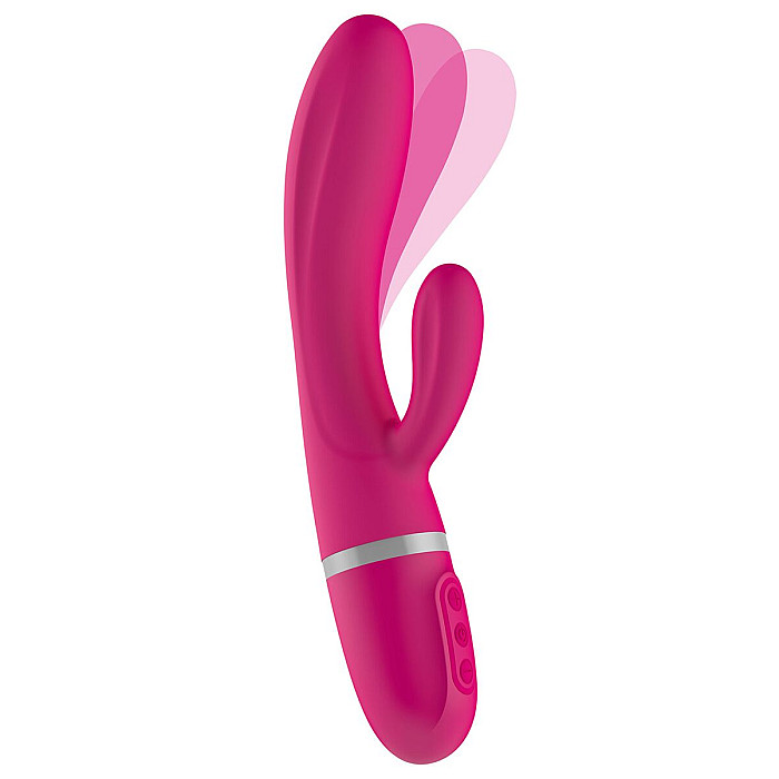 Вібратор-кролик Liebe Bend It Plus Cerise, гнучкий, 2 мотори, 10 режимів