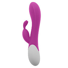 Вибратор-кролик S Pleasures Premium Corabi Rabbit, розовый, ушки для клитора, 16 режимов, нагрев