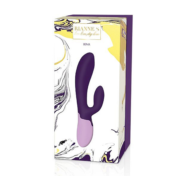 Вибратор-кролик Rianne S: Xena Purple/Lilac, 10 режимов, медицинский силикон, подарочная упаковка