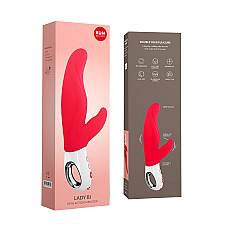Вібратор-кролик для точки А Fun Factory LADY BI india red, 2 мотори, 12 режимів