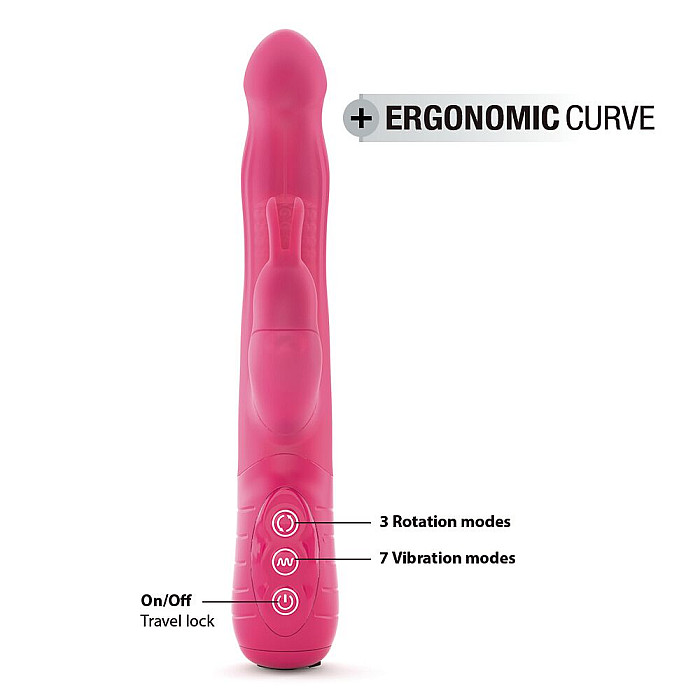Вібратор-кролик Dorcel Baby Rabbit Magenta 2.0 з перлинним масажем і головкою, що обертається