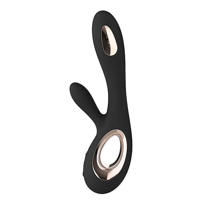 Вибратор-кролик LELO Soraya Wave Black, манящие движения ствола