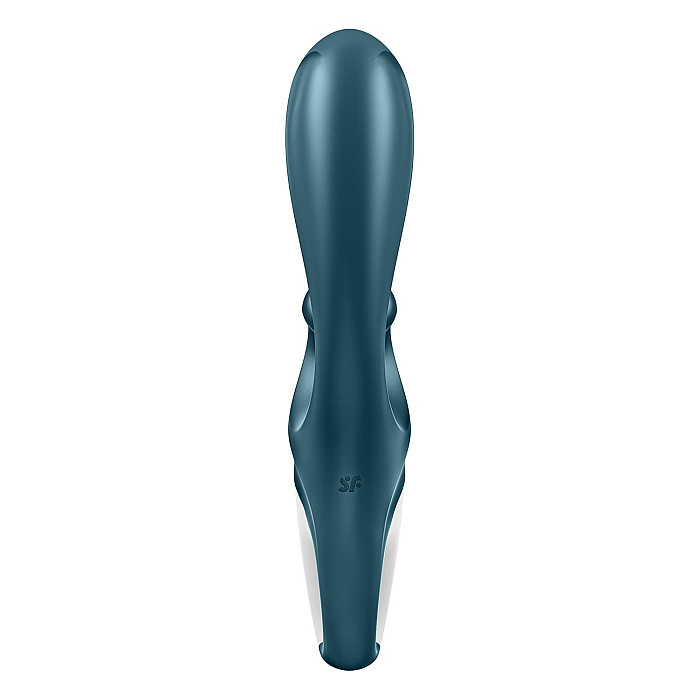 Смартвібратор-кролик Satisfyer Hug Me Bluegrey, 2 мотори, діаметр 4,2см, широка кліторальна частина