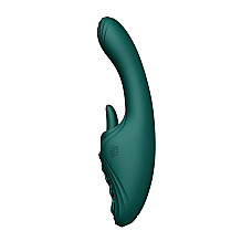 Смарт-вибратор Zalo Ares Turquoise Green, подогрев, 3 мотора, язычок для клитора, стимуляция точки G
