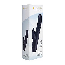 Вибратор-кролик S Pleasures Premium Rave Black