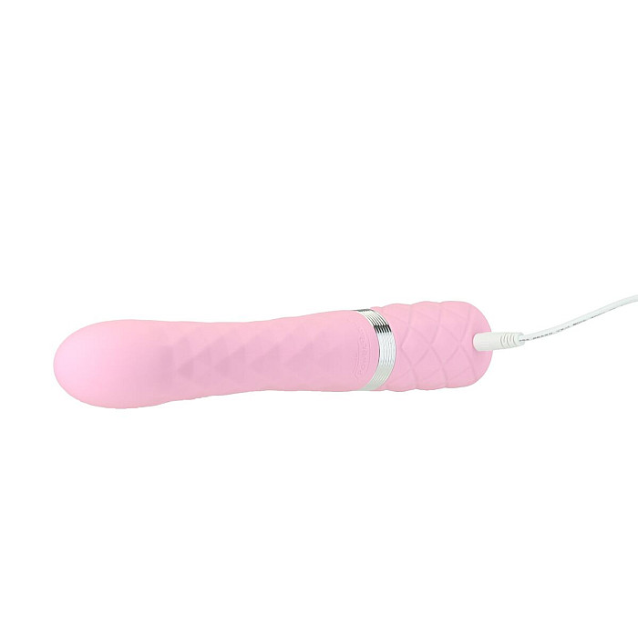 Роскошный кролик с ротацией и вибрацией Pillow Talk Lively, Pink, кристалл Сваровски