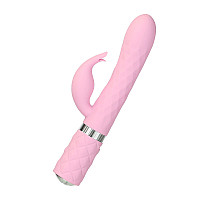 Роскошный кролик с ротацией и вибрацией Pillow Talk Lively, Pink, кристалл Сваровски