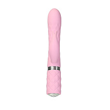 Роскошный кролик с ротацией и вибрацией Pillow Talk Lively, Pink, кристалл Сваровски