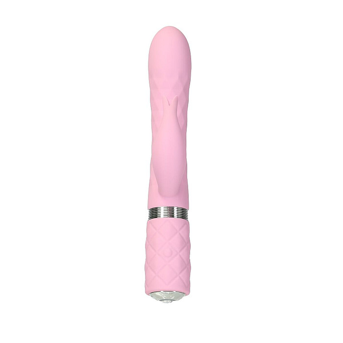 Роскошный кролик с ротацией и вибрацией Pillow Talk Lively, Pink, кристалл Сваровски