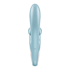 Вибратор-кролик Satisfyer Touch Me Blue, двойной отросток, 3 мощных мотора