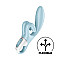 Вибратор-кролик Satisfyer Touch Me Blue, двойной отросток, 3 мощных мотора