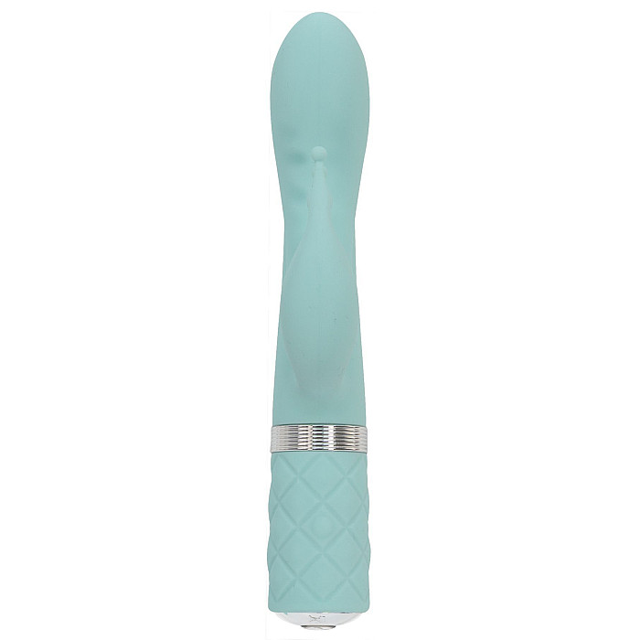 Роскошный вибратор-кролик Pillow Talk - Kinky Teal с кристаллом Сваровски, мощный