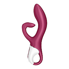 Вибратор кролик с тройным отростком Satisfyer Embrace me Berry, 2 мотора, диаметр 3,6 см