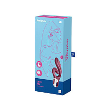 Вибратор-кролик Satisfyer Love Me Red, гибкий, отросток с тройным кончиком