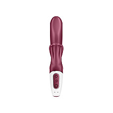 Вибратор-кролик Satisfyer Love Me Red, гибкий, отросток с тройным кончиком
