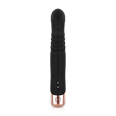 Вібратор-кролик Rosy Gold - Rabbit Vibrator with thrusting function - Black