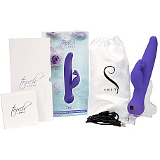 Вибратор-кролик Touch by SWAN - Trio Purple, сенсорное управление, ротация, диаметр 3,8 см