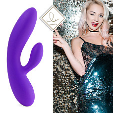 Гнучкий вібратор кролик з двома моторами FeelzToys Lea Rabbit Vibrator Medium Purple