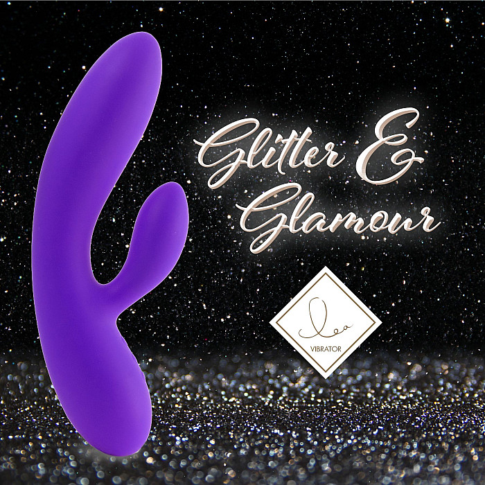 Гнучкий вібратор кролик з двома моторами FeelzToys Lea Rabbit Vibrator Medium Purple