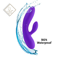 Гнучкий вібратор кролик з двома моторами FeelzToys Lea Rabbit Vibrator Medium Purple