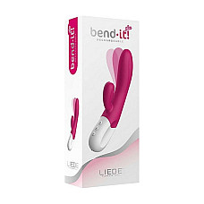 Вібратор-кролик Liebe Bend It Plus Rechargeable Cerise, гнучкий, 2 мотори, 10 режимів