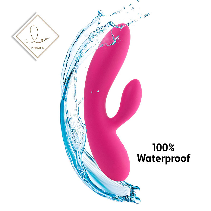 Гнучкий вібратор кролик з двома моторами FeelzToys Lea Rabbit Vibrator Rubine Red