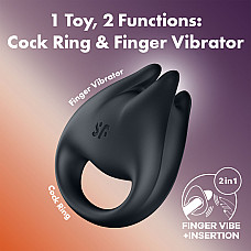 Вібратор на палець та ерекційне кільце 2в1 Satisfyer Perfect Pair 1