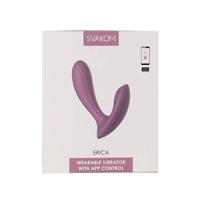 Смарт-вибратор в трусики Svakom Erica Romantic Rose, очень гибкий, 2 мотора