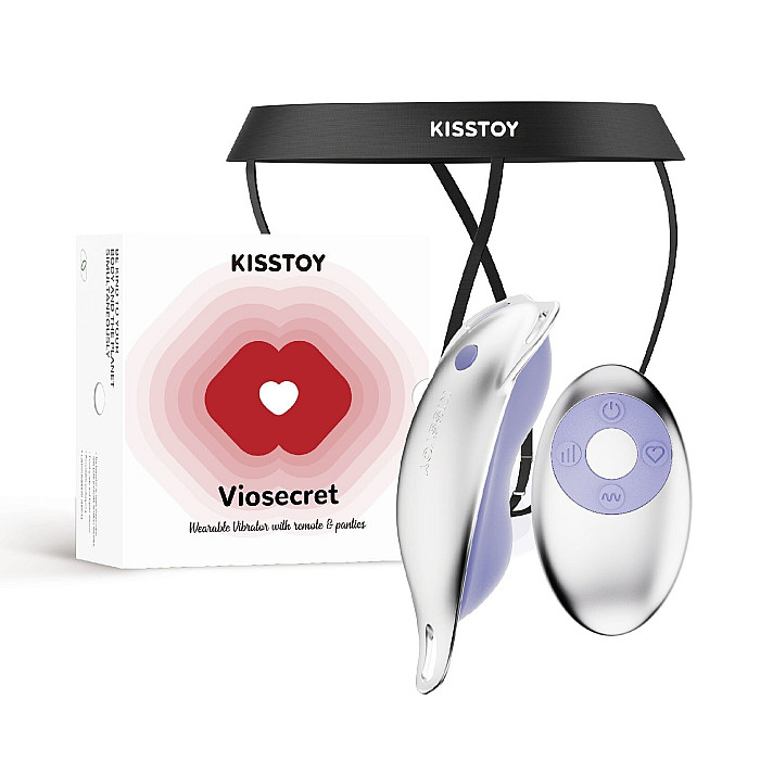 Вибратор в трусики KISSTOY Viosecret, пояс для фиксации и пульт ДУ в комплекте