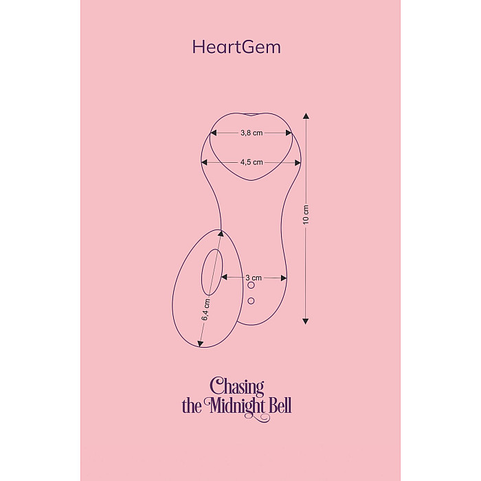 Вибратор в трусики FairyGasm HeartGem blue, на магните, пульт ДУ