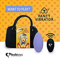 Вібратор в трусики FeelzToys Panty Vibrator Purple з пультом ДК, 6 режимів роботи, сумочка-чохол