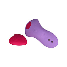 Вибратор в трусики FairyGasm HeartGem violet, на магните, пульт ДУ