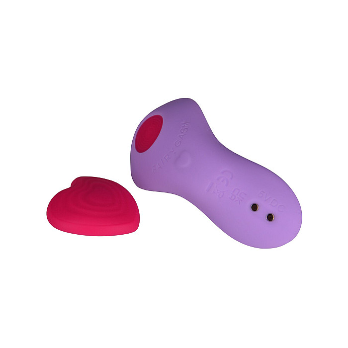 Вибратор в трусики FairyGasm HeartGem violet, на магните, пульт ДУ