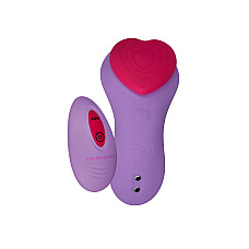 Вибратор в трусики FairyGasm HeartGem violet, на магните, пульт ДУ