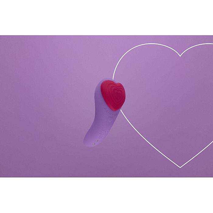 Вибратор в трусики FairyGasm HeartGem violet, на магните, пульт ДУ