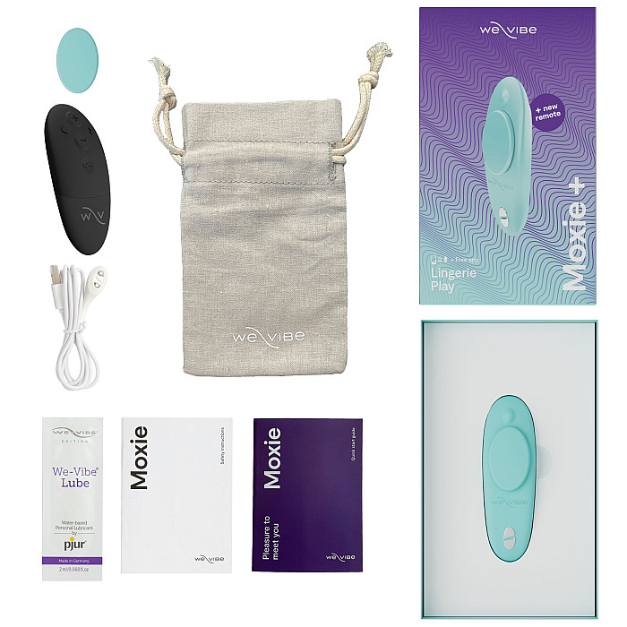 Смарт-вібратор у трусики We-Vibe Moxie+ Aqua, оновлений пульт ДК