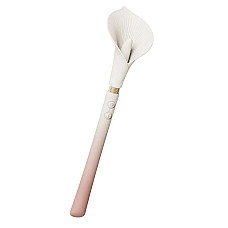 Роскошный вибромассажер Zalo – Calla Blossom Pink, двусторонний, 2 мотора