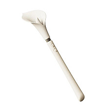 Роскошный вибромассажер Zalo – Calla Ivory White, двусторонний, 2 мотора