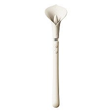 Роскошный вибромассажер Zalo – Calla Ivory White, двусторонний, 2 мотора