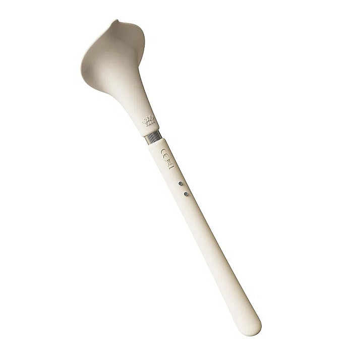 Роскошный вибромассажер Zalo – Calla Ivory White, двусторонний, 2 мотора