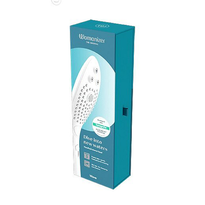 Насадка-стимулятор для душа 2в1 Womanizer Wave White, массажер для интимных зон